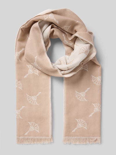 JOOP! Collection Sjaal met labelprint, model 'Feris' Beige - 1