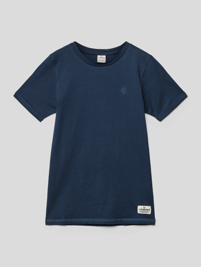 VINGINO T-shirt met labelstitching, model 'JIMPLE' Donkerblauw - 1