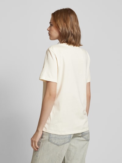 Pieces T-shirt met motiefstitching, model 'RIA' Wit - 5