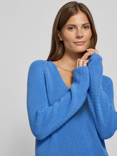 Marc O'Polo Regular Fit Strickpullover aus reiner Baumwolle  Hellblau 3