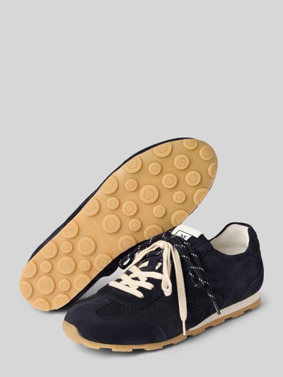 Marc O'Polo Low Top Sneaker aus Veloursleder-Mix Modell 'FABIANA 4B' Dunkelblau 4