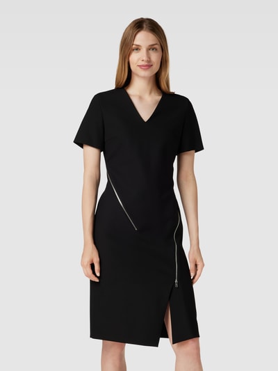 BOSS Knielanges Kleid mit Reißverschlüssen Modell 'Duzira' Black 4