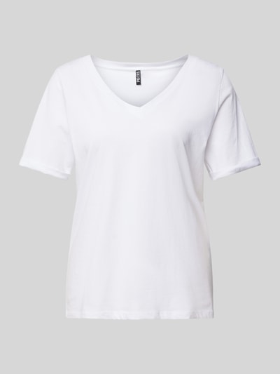 Pieces T-Shirt aus Baumwolle Modell 'Ria' Weiss 2