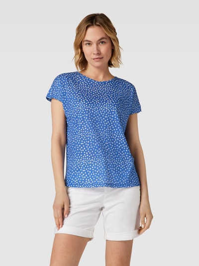 Christian Berg Woman T-shirt met all-over motief Koningsblauw - 4