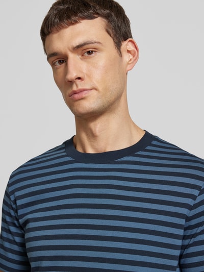 Marc O'Polo T-shirt o kroju regular fit z czystej bawełny ze wzorem w paski Niebieski 3
