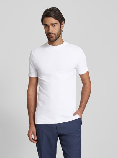 JOOP! Jeans T-shirt met ribboorden Wit - 4