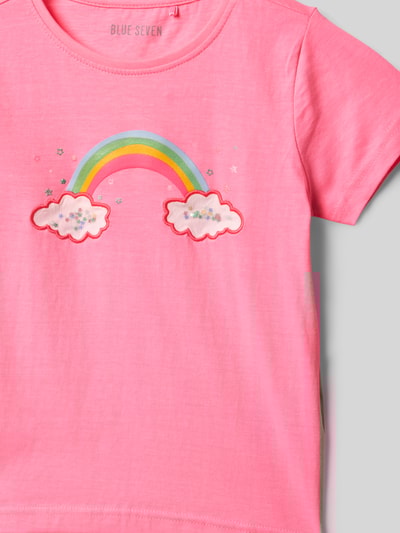 Blue Seven T-Shirt mit Motiv-Print Neon Pink 2