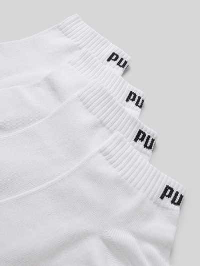 PUMA Sneakersokken met logo in een set van 4 Wit - 2