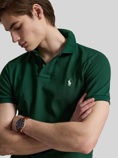 Polo Ralph Lauren Slim Fit Poloshirt aus reiner Baumwolle Dunkelgruen 3
