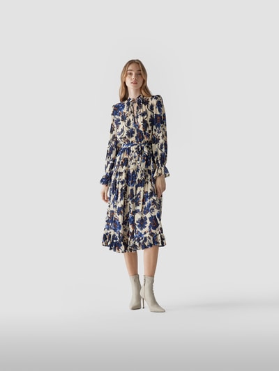Diane von Furstenberg Midikleid mit floralem Muster Helltürkis 1