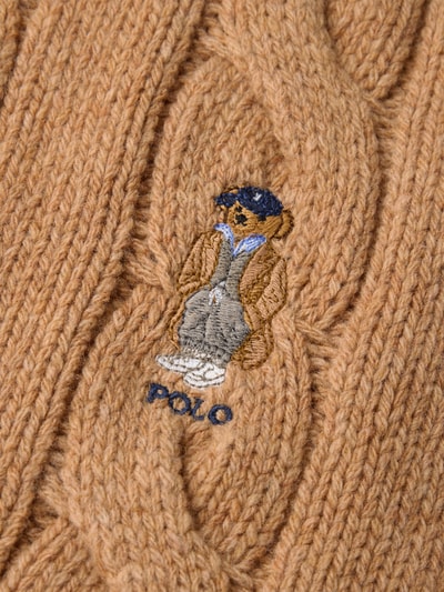 Polo Ralph Lauren Wollschal mit Fransen Camel 2