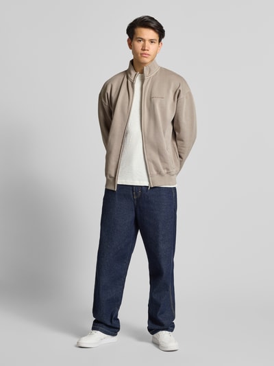 Pegador Oversized sweatjack met labelstitching Grafiet - 1