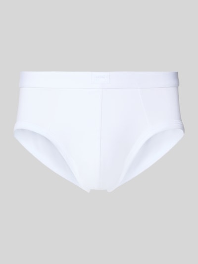 Produktfoto, Slip mit elastischem Bund und Label-Patch von Mey, mieszanka modalu z dodatkiem streczu, dopasowany krój, kolor biały