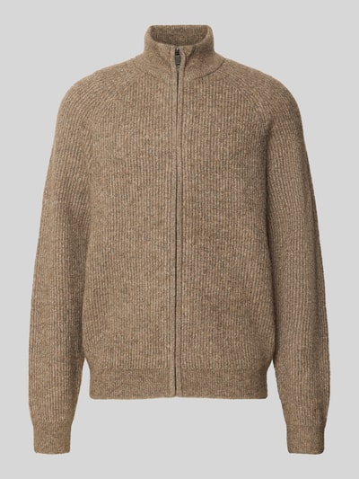 MCNEAL Gebreid jack met ritssluiting Middenbruin gemêleerd - 2