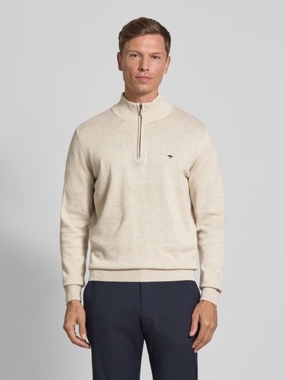 Fynch-Hatton Gebreide pullover met schipperskraag Offwhite - 4