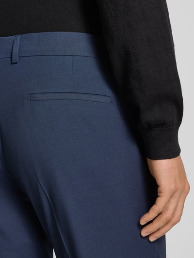 Strellson Slim fit pantalon met persplooien, model 'Melwin' Donkerblauw - 3