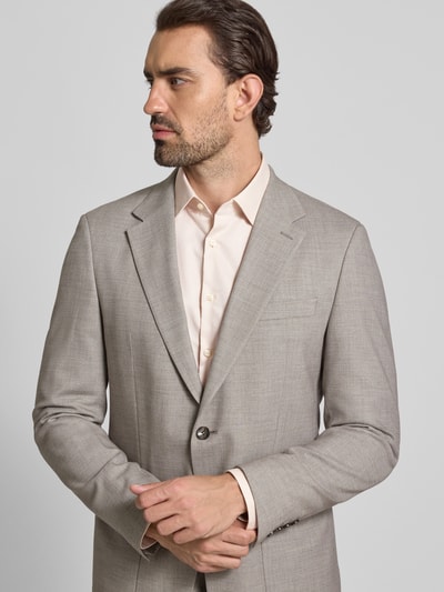 Jake*s Slim Fit Business-Hemd mit Knopfleiste Sand 3
