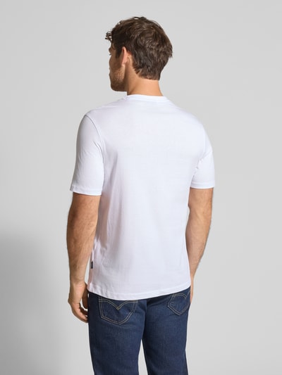 bugatti T-Shirt mit Rundhalsausschnitt Weiss 5