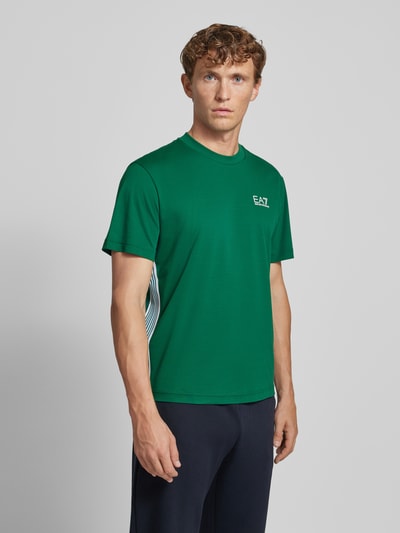 EA7 Emporio Armani T-shirt met labelprint Groen - 4