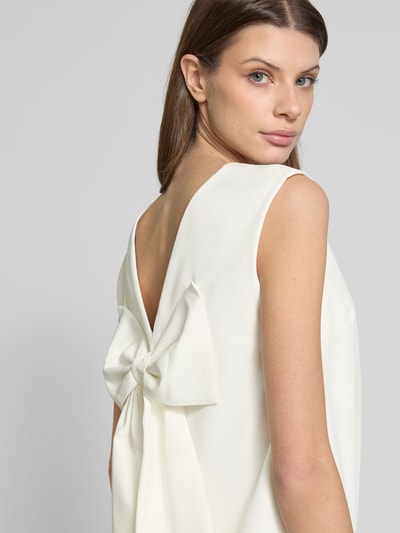 Vila Kokerjurk met strikdetail, model 'VIGERY' Offwhite - 3