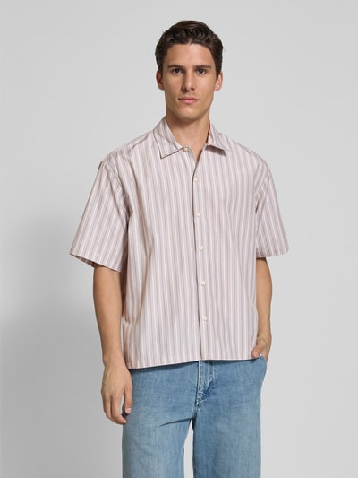 WOODBIRD Relaxed fit vrijetijdsoverhemd met 1/2-mouwen, model 'Wang' Roze - 4