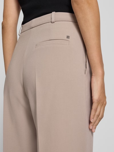 HUGO Wide Leg Stoffhose mit Viskoseanteil Modell 'HASMINA' Sand 3