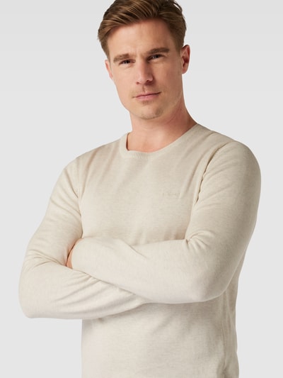 s.Oliver RED LABEL Strickpullover mit Label-Stitching Offwhite 3