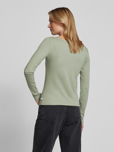 QS Longsleeve mit U-Boot-Ausschnitt Hellgruen 5