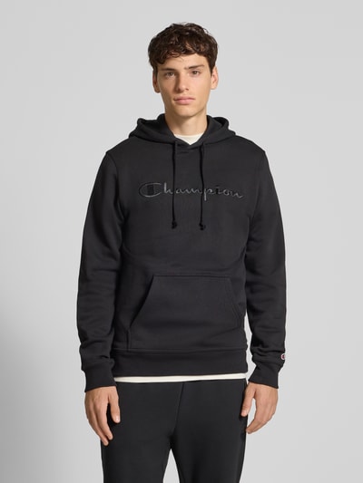 CHAMPION Hoodie met labelstitching Zwart - 4