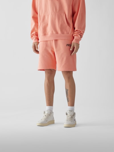 Preach Sweatshorts mit Label-Stitching Koralle 4