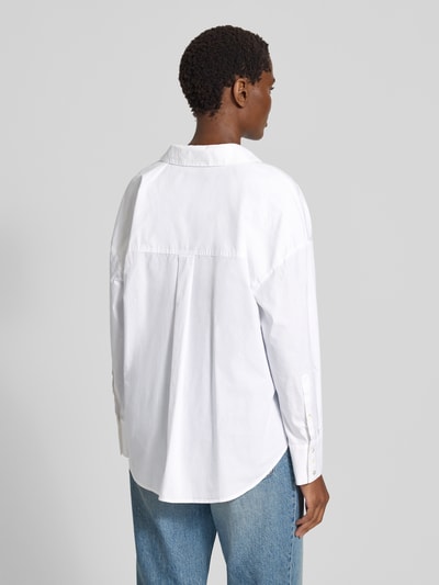 Lanius Oversized Hemdbluse mit Sportmanschetten Weiss 5