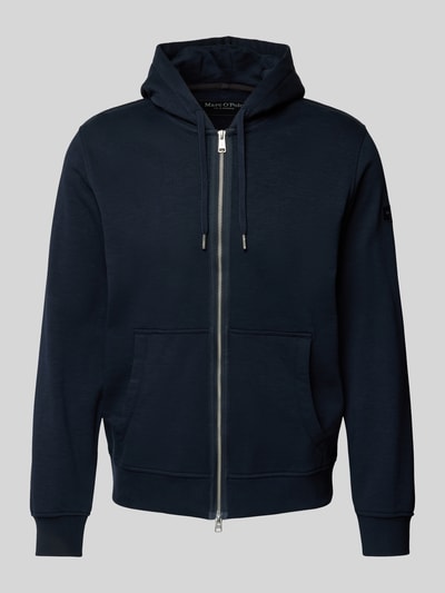 Marc O'Polo Regular Fit Sweatjacke aus reiner Baumwolle mit Zweiwege-Reißverschluss Marine 1