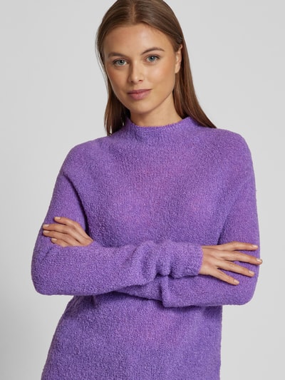 Brax Strickpullover mit Stehkragen Modell 'Lea' Flieder 3