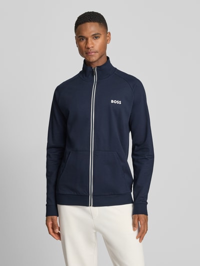 BOSS Regular Fit Sweatjacke aus reiner Baumwolle Modell 'AUTHENTIC' Marine 4