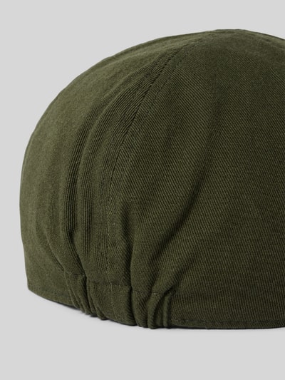 Productfoto, Schiebermütze in Denim-Optik van Müller Headwear voor heren, puur katoen, afgeronde pasvorm, denimlook, teilelastische band, olijfgroen