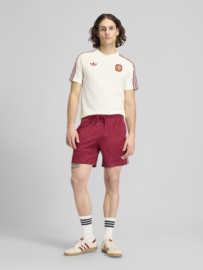 adidas Originals Regular Fit Sportshorts mit Kontraststreifen Modell 'Spanien' Bordeaux 1