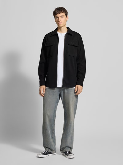 G-Star Raw Regular Fit Hemdjacke mit Reißverschluss Black 1