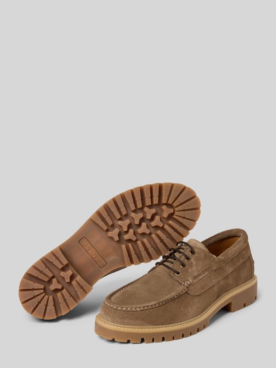 Marc O'Polo Veterschoenen van echt runderleer Taupe - 4