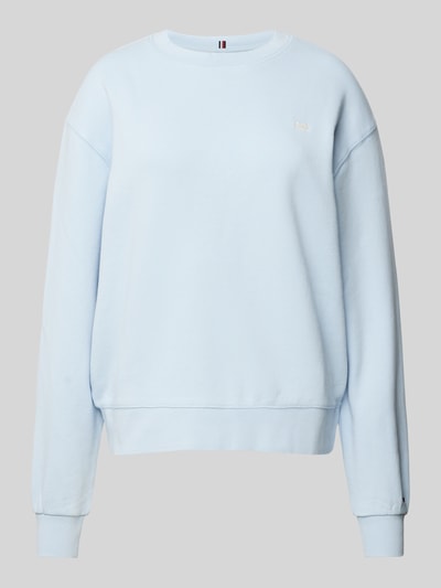 Tommy Hilfiger Sweatshirt mit Logo-Stitching Hellblau 2