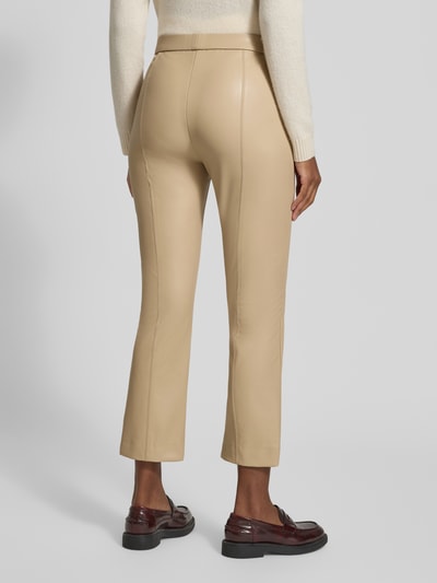 Raffaello Rossi Flared bootcut broek in leerlook, model 'MACY' Zand - 5