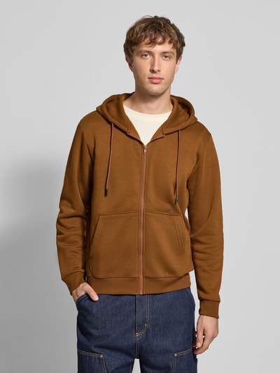 Jack & Jones Sweatjacke mit Kapuze Modell 'BRADLEY' Cognac 4