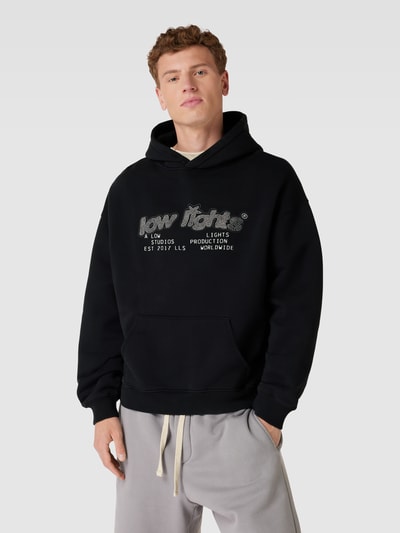 Low Lights Studios Hoodie mit Ziersteinbesatz Black 4