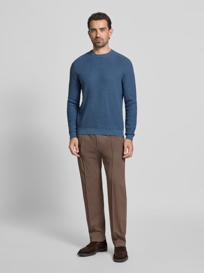 MCNEAL Strickpullover mit gerippten Abschlüssen Rauchblau Melange 1