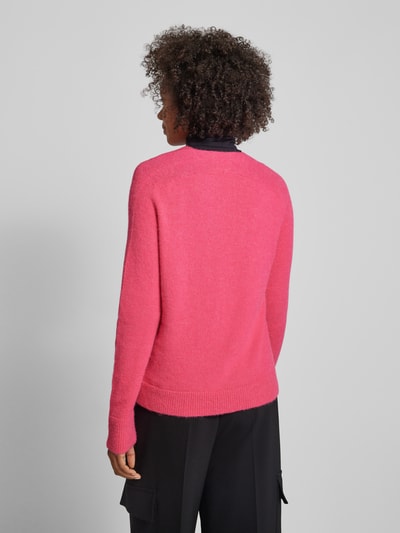 Marc Cain Strickpullover mit V-Ausschnitt Pink 5