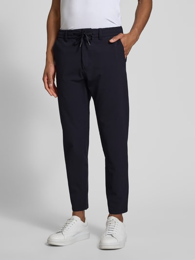 BOSS Orange Tapered Fit Chino mit Strukturmuster Dunkelblau 4