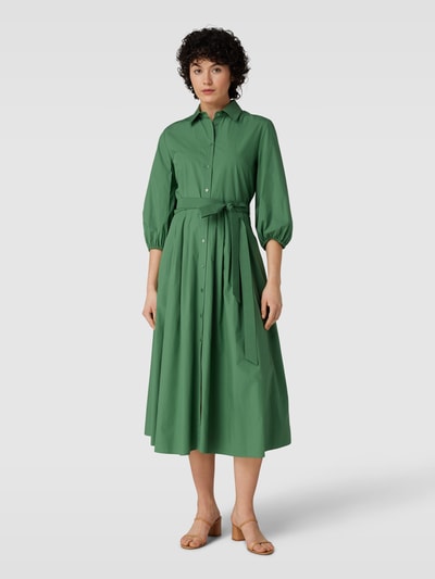 Weekend Max Mara Overhemdjurk met strikceintuur, model 'FAENZA' Groen - 4