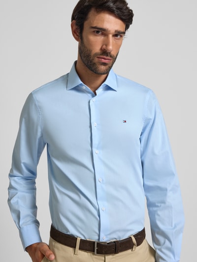 Tommy Hilfiger Tailored Slim fit zakelijk overhemd van puur katoen Bleu - 3