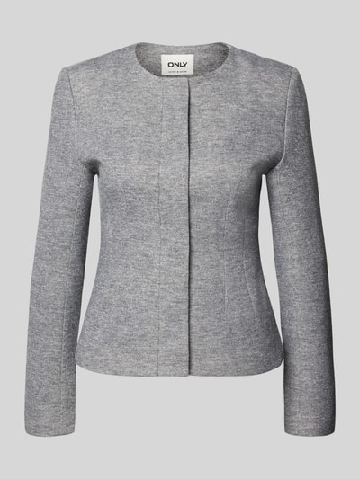 Produktfoto, Slim Fit Jacke mit verdeckter Knopfleiste Modell 'SEDONA LIFE' von ONLY, Optik: Unifarben/Melange, Passform: Slim-Fit, Rundhals, Langarm