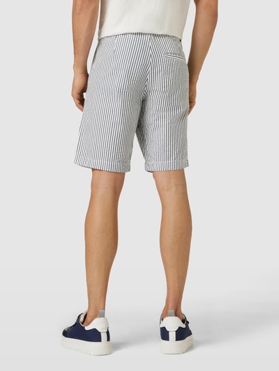 Tom Tailor Shorts mit Streifenmuster Modell 'Seersucker' Marine 5