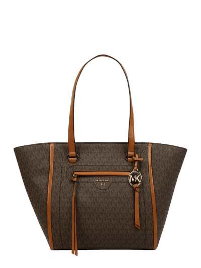 MICHAEL Michael Kors Torba shopper ze wzorem z logo model ‘Carine’ Ciemnobrązowy 1